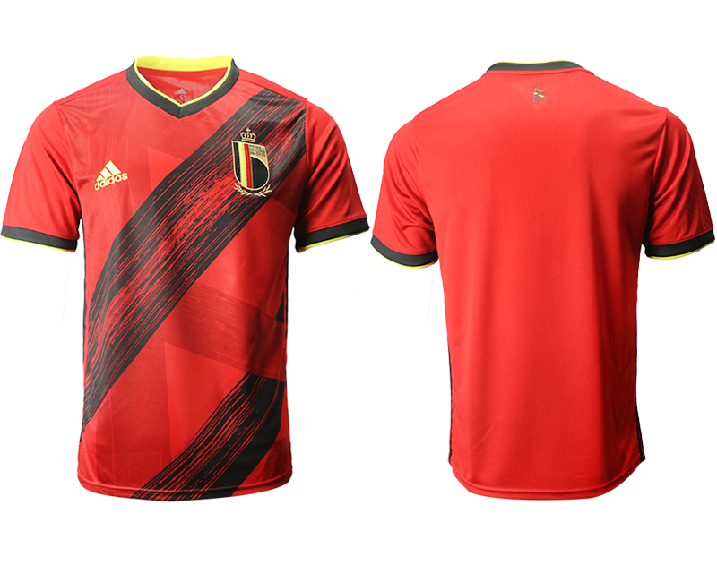 Cheap Men 2021 Europe Belgium home AAA version custom red soccer jerseys